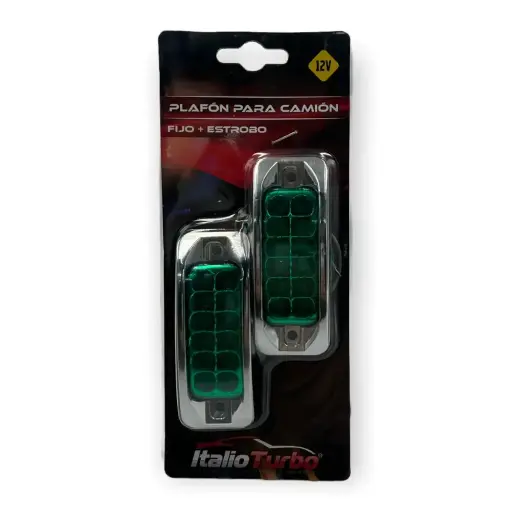 [PLA6515G-RJE] Plafón lateral mini de 12 LED verde