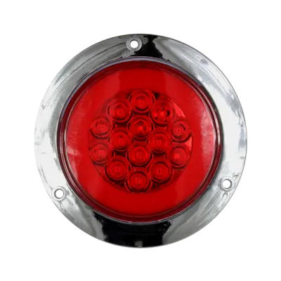[PLA6605GC/R-RJE] Plafón rojo multivoltaje redondo con 14 LED y GLO