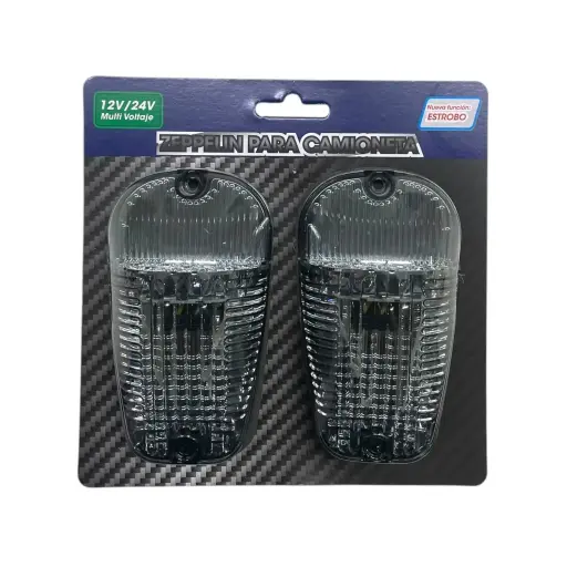 [MULT/6544/SMK/AM] Zeppelin de 21 LED carcasa humo luz ámbar 