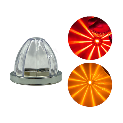 [PLA6757YR-RJE] Direccional para camión efecto de estrella  ámbar/rojo