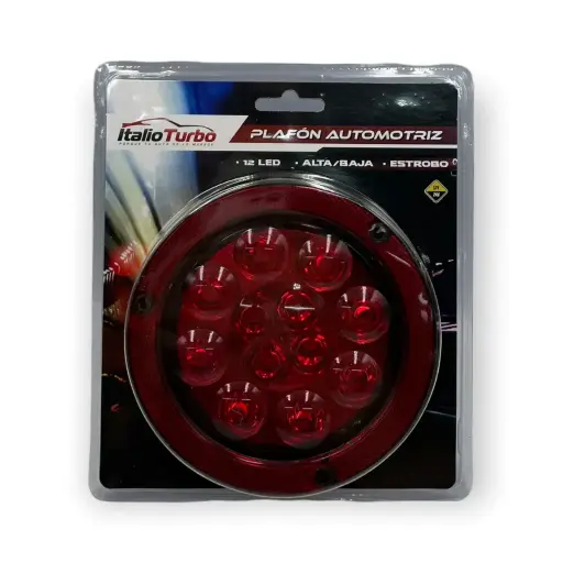 [PLA6691R] Plafón rojo con contorno reflejante 