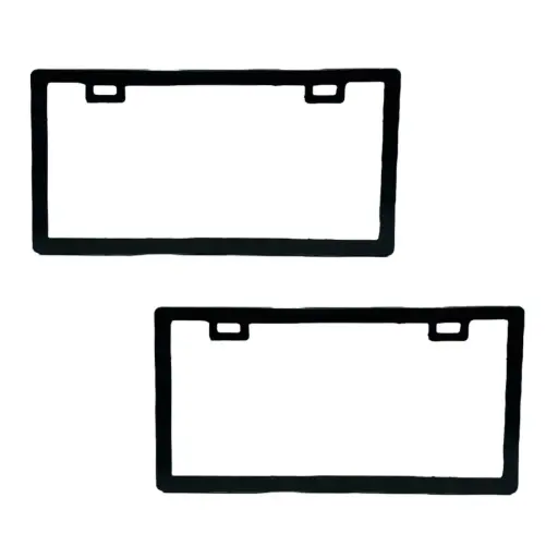 [PLACA-BLACK] Portaplaca negro liso 