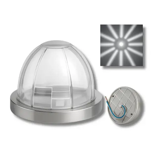 [TR-127 WHITE] Plafón evolum tipo watermelon blanco