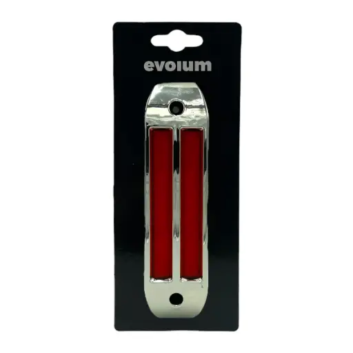 [TR-128 ROJO] Plafón LED cromado doble rayo rojo