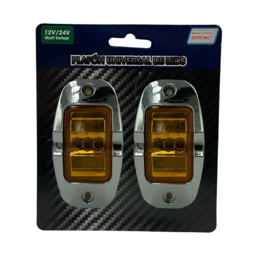 [MULT/6123/AM] Plafón lateral 9 LED ámbar con bicel