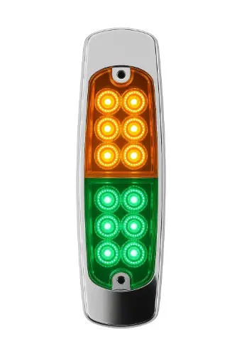 [MULT/6138/TR/AM/GN] Plafón lateral de 12 LED ámbar/verde