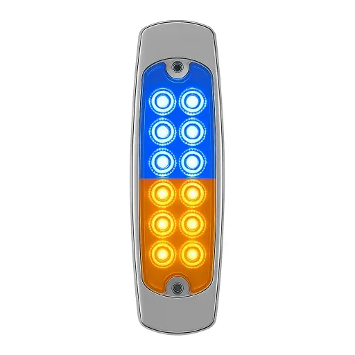 [MULT/6138/TR/AM/ICEB] Plafón lateral de 12 LED ámbar/azul hielo