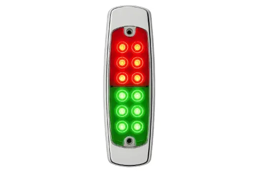 [MULT/6138/TR/RD/GN] Plafón lateral de 12 LED rojo/verde
