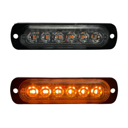 [STR20YSET-SAI] Estrobo de 6 LED ambar (Por par)