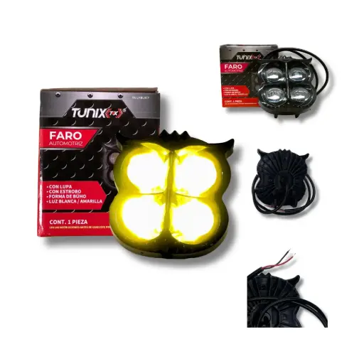 [FA-LHBL4CY] Faro LED tipo buho con 4 hyperled