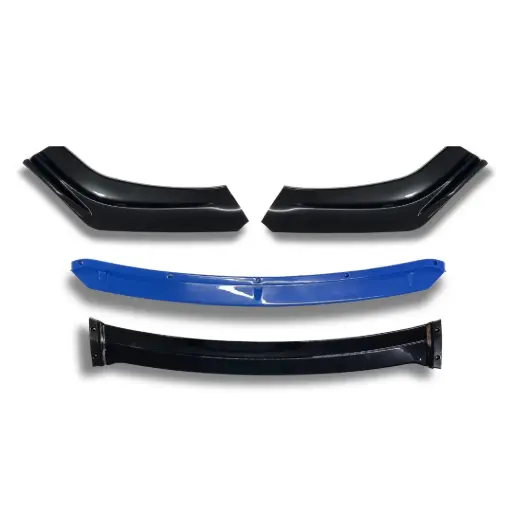 [AD-U183NB] Lip y spoiler negro universal con línea azul