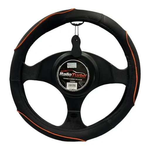 [FVO871LBKOR] Funda cubrevolante para camioneta con tira naranja