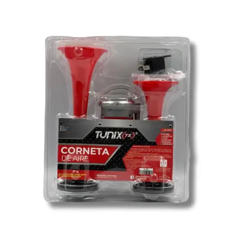 [CL-82] Corneta de Aire Roja / Doble Campana / Un tono