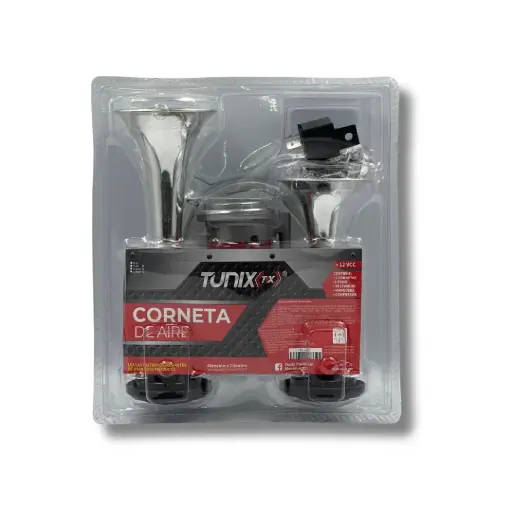 [CL-82C] Corneta de Aire Cromada / Doble Campana / Un tono