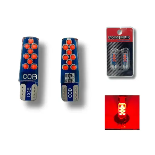 [FOCO82/RED] Foco de pellizco LED Blister luz rojo