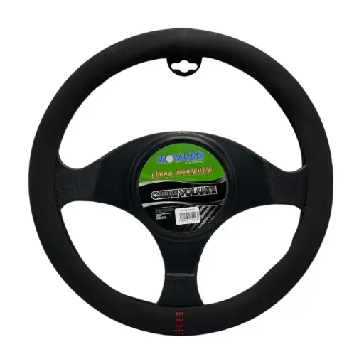 [NP001BK/RD] Funda cubre volante para auto de Alcántara 