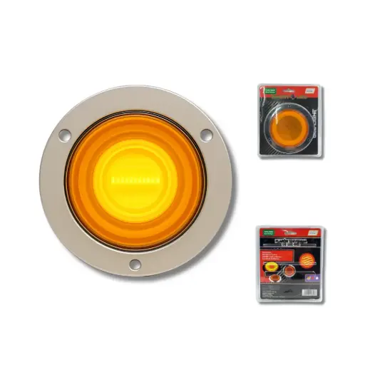 [MULT/6182/AM] Plafón LED redondo de 3" con efecto fantasma (Ámbar)