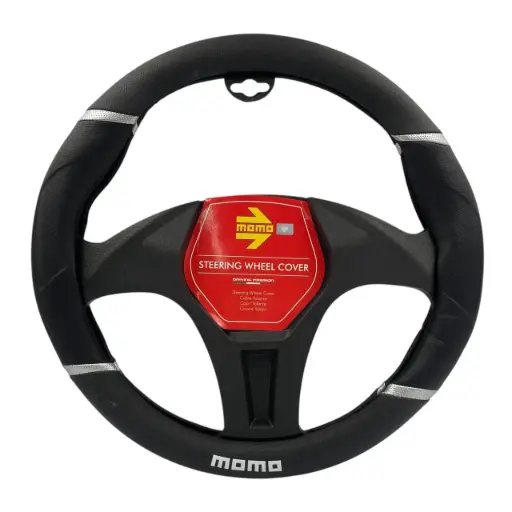 [FU-MO15N] Cubrevolante de vinipiel momo negro