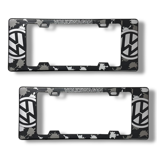 [MARCO-VWGRIS]  Portaplaca legal con diseño Volkswagen gris
