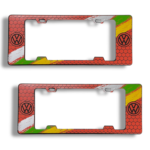 [MARCO-VWR] Portaplaca legal con diseño Volkswagen rojo
