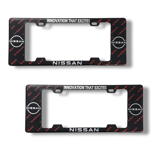 [MARCO-NISSANR]  Portaplaca legal con diseño Nissan rojo