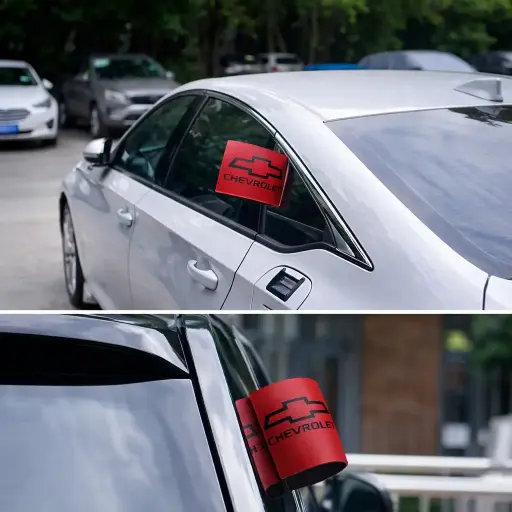 [BANDERA-CHEVROLETR] Bandera decorativa Chevrolet rojo