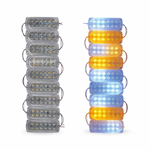 [MODULO55/WHITE/AMBER] Modulo de 12 LED con funciones ámbar tira de 10 piezas