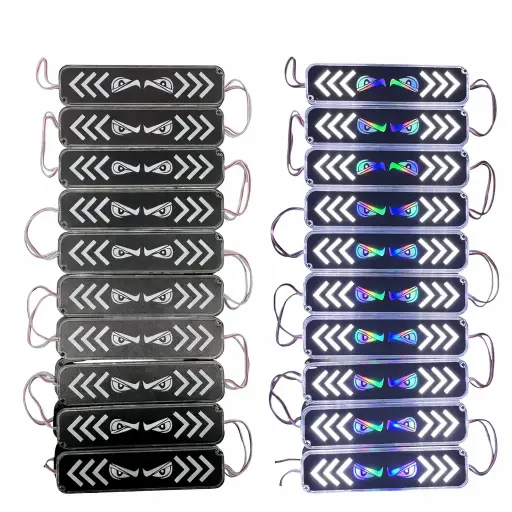 [FML55W] Modulo LED con mirada enojada blanco/multicolor (Tira de 20 piezas)