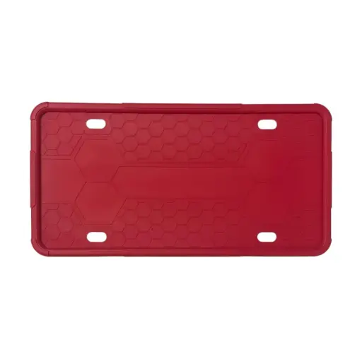 [POP003R-SAI] Portaplaca de silicón rojo