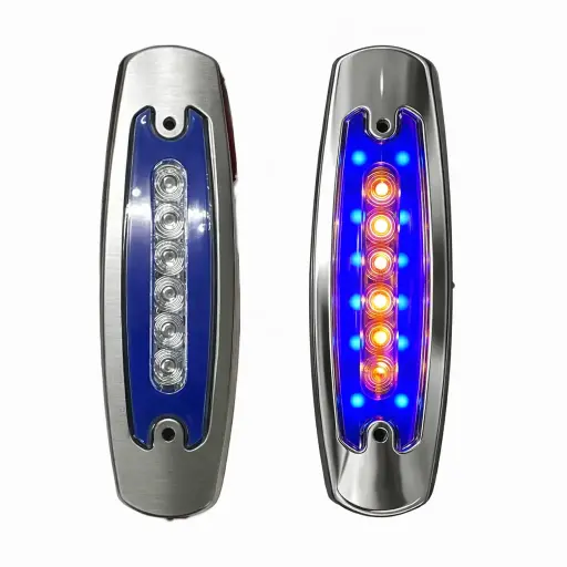 [PLA6809BY-RJE] Plafón direccional tipo Peter bilt azul/ambar