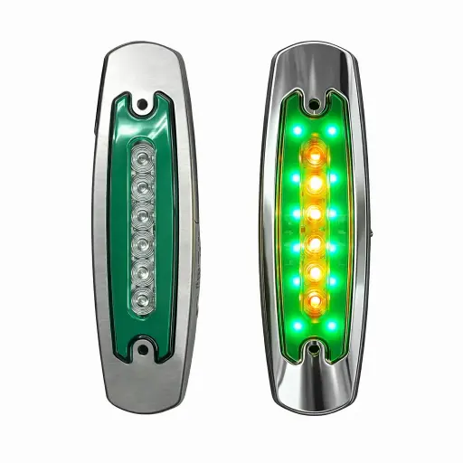 [PLA6809GY-RJE] Plafón direccional tipo Peter bilt verde/ambar