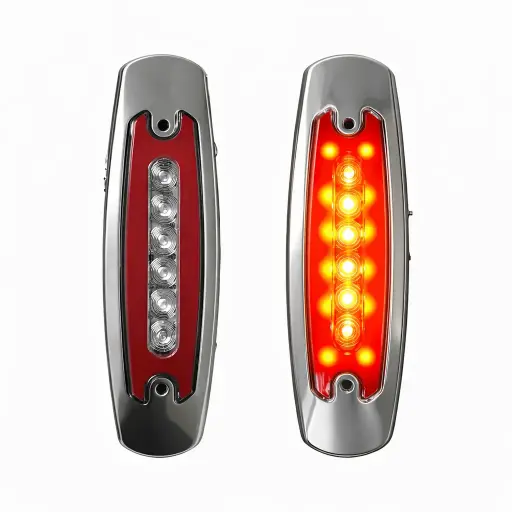 [PLA6809RY-RJE] Plafón direccional tipo Peter bilt rojo/ambar