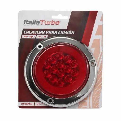 [PLA6795R-NHY] Plafón redondo rojo con arillo de gel y contorno cromado 