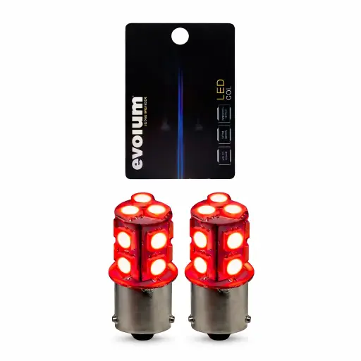 [BAU15S 1141(1156-5013-R)] Foco de 13 LED 1141 rojo luz fija