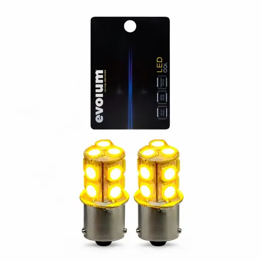 [BAU15S 1141(1156-5013-Y-F)] Foco de 13 LED 1141 ambar luz estrobo