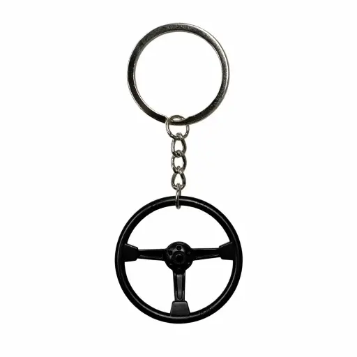 [LLAV/18/BLACK] Llavero de volante negro