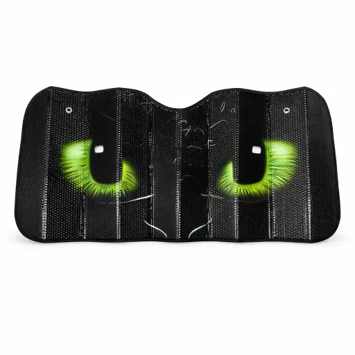 [REN155] Parasol de doble burbuja diseño " Ojos verdes"