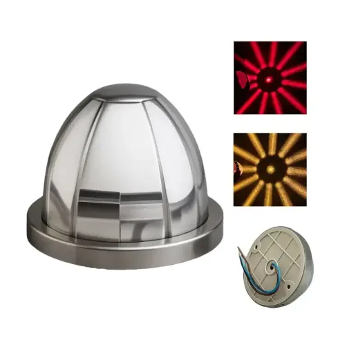 [TR127-1 Y RED] Plafón evolum tipo watermelon ambar/rojo