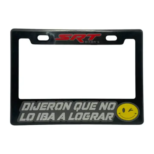 [PPM-SRTDIJERONQUENO] Portaplaca flexible para moto "Dijeron que no lo iba a lograr"