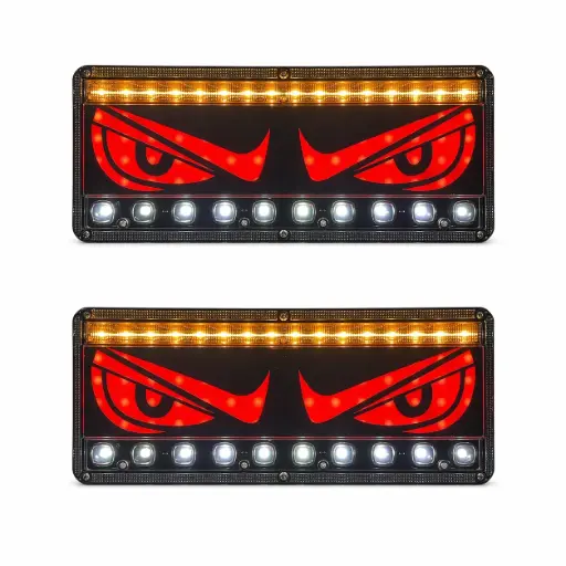 [BD-055] Calavera LED para nissan de ojos enojados multifunción
