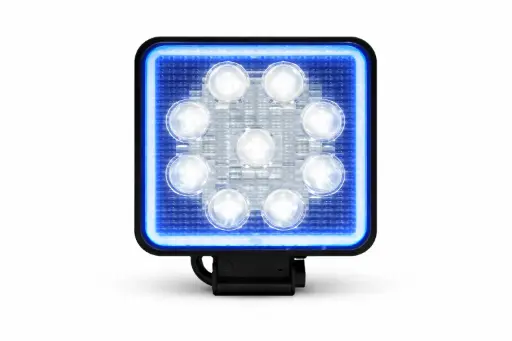 [TU-GZ17B] Faro 9 LED con aro azul