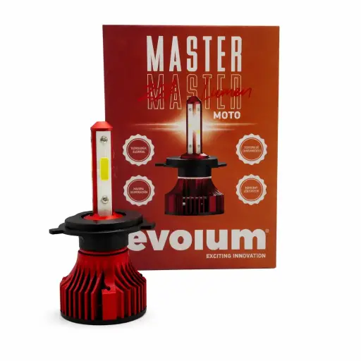 [F4M] Foco para moto Evolum Master H4